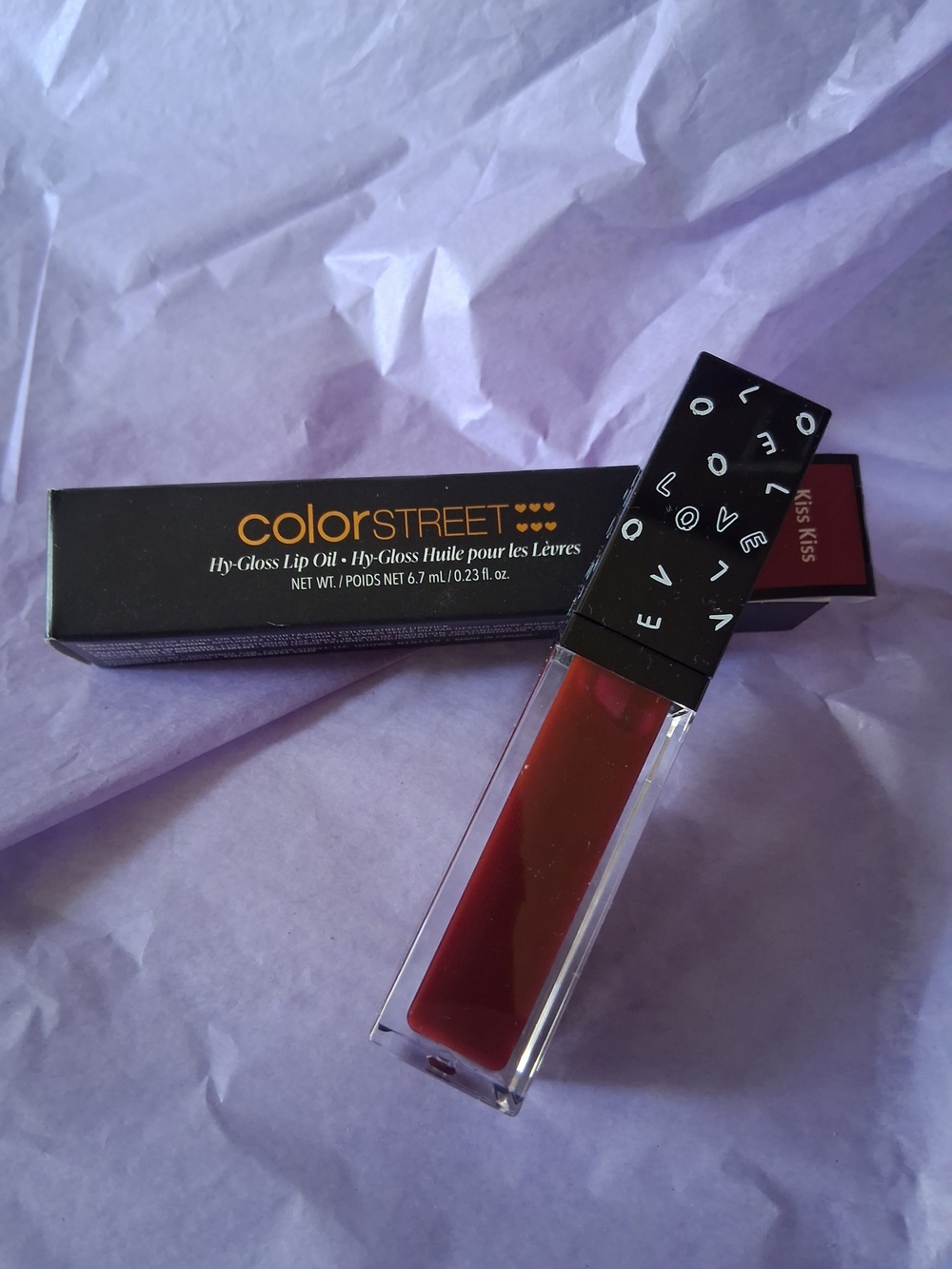 Hard To Find! Color Street Hy-Gloss Lip Oil in Kiss Kiss Deep Red